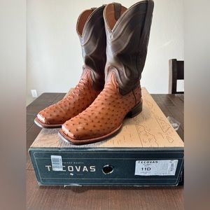 Tecovas Men’s Boots The Emmit - Pecan Ostrich 11 D